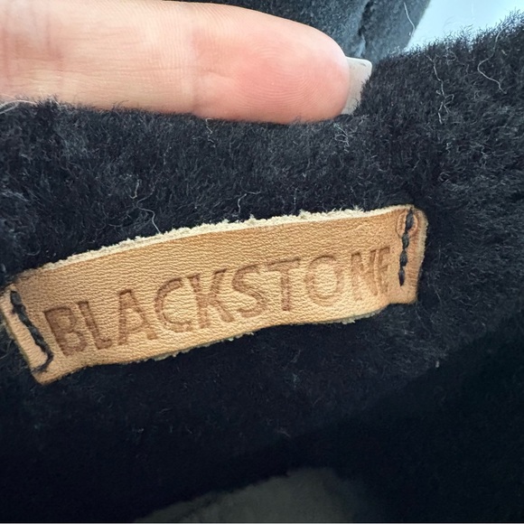 Nordstrom Blackstone QL53 Genuine Shearling Lined Boots Black Leather Grunge 40 - Picture 4 of 9